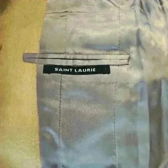 VTG Saint Laurie 2 Button Tan Wool Blazer - Picture 4 of 5